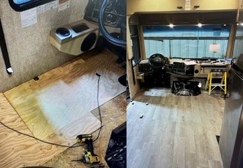interior renovation of camper or RV