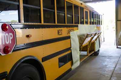 School bus repairs and paint jobs